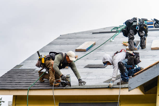 Professional Gutter Installation technician working in Waterford, CT